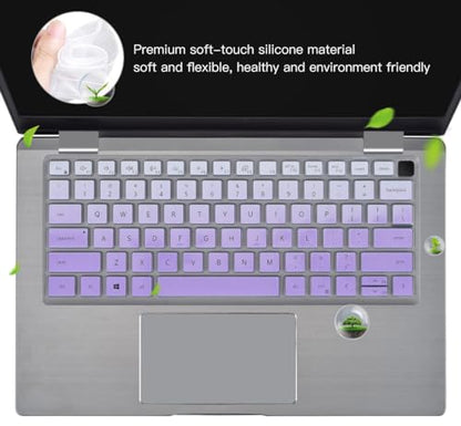 Keyboard Cover Skin for Dell Latitude 3440 5440 5430 5431 5420 14", Latitude 14" 7440 7430 7420 7410, Latitude 14" 9420 9430, Dell Latitude 9520 9510 7520 15.6" 2023 2022 Laptop,Ombre Purple - color: Ombre Purple