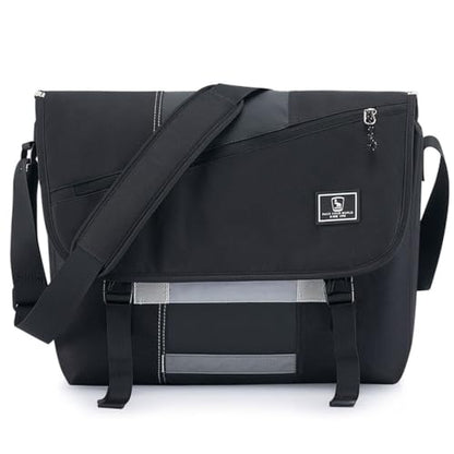 OIWAS Messenger Bag for Men, 15.6 Inch Laptop Crossbody Bags Women Casual Satchel Shoulder Bag College Travel Office Briefcase - color: Black, size: 15.6 Inch