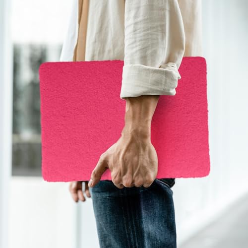 Logo Cutout for MacBook Pro 13 inch Case M2 2026-2016 A2338 M1 A2251 A2289 A2159 A1989 A1708 A1706 Touch Bar, Soft Fluffy Fuzzy Plush Faux Fur Hard Shell Case & Keyboard Cover, Hot Pink - color: Plush Hot Pink, size: 2016-2026 Macbook Pro 13 inch M1 M2