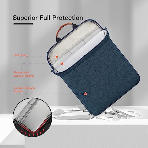 12.9-13 Inch iPad Carrying Bag for 2026 13 inch iPad Air M4 M3 M2 & iPad Pro M4 M5 with Magic Keyboard, iPad Pro 12.9, Travel Shoulder Sleeve Case Bag, Navy Blue - color: Navy Blue, size: 12.9-14 inch
