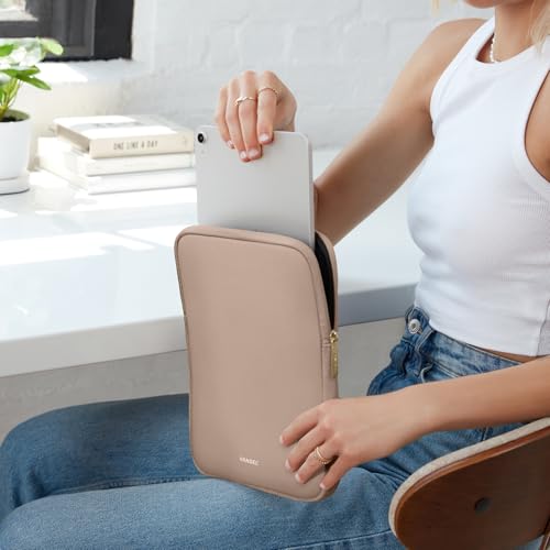 Vandel Slim & Protective Tablet Sleeve for 9-11 inch iPads A16, 11" iPad Pro, 10.9" iPad,10.2" iPad, 10.9" iPad Air, 11 Inch Samsung Galaxy Tab A9+, Bag Fits Magic Keyboard - color: e. Latte, size: 9-11 Inch Tablet