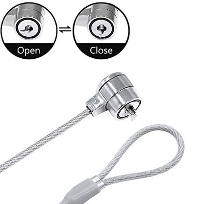 YACSEJAO Notebook Lock and Security Cable Laptop Cable Lock Hardware Security Cable Lock Anti Theft for All Devices with 3x7mm Keyholes are Supported(1.2M/3.9FT)