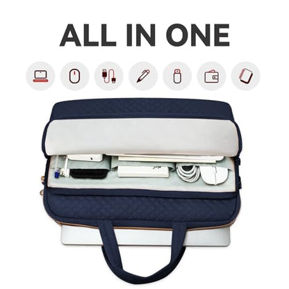 Laptop Case Bag Women Men Computer Sleeve Compatible with MacBook/Dell/HP/Acer/ASUS, Waterproof Shoulder Carrying Briefcase, Blue, 17-17.3 Inch - color: Blue, size: 17.3 Inch