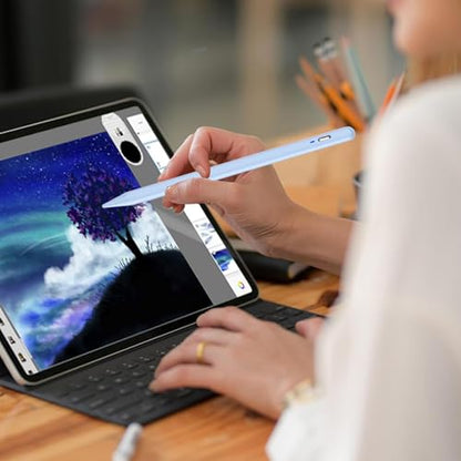 Universal Stylus Pen for iOS/Android,Drawing&Writing Rechargeable Touch Screen Pen Magnetic Tablet Stylus for iPhone/Samsung/XiaoMi/Huawei/Vivo/Lenovo and Other Android Device -Blue - color: Blue