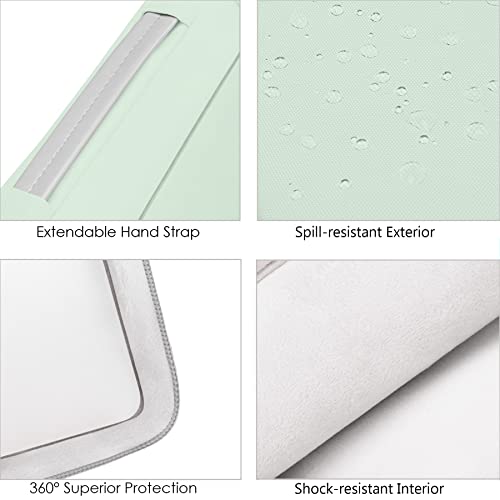 Lacdo 360° Protective 14 Inch Laptop Sleeve Case for HP Lenovo Dell ASUS Acer Chromebook 14 / HP Stream 14 / Dell Inspiron 14 / Lenovo IdeaPad 14 / Acer Spin 3 / ASUS ZenBook 14 Computer Bag, Green - color: Green, size: 14 Inch