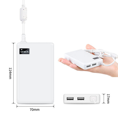 Universal Laptop Charger 90W 65W 45W with 12 Tips for HP Acer Lenove Dell Samsung Gateway Notebook Sony JBL IBM Fujitsu Ultrabook AC Power Adapter 4.9 Ft, DC 18.5V 19V 19.5V 20V- White