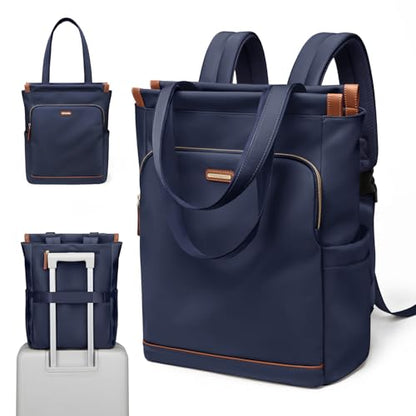 GOLF SUPAGS Convertible Laptop Backpack for Women Casual Daypack Notebook Tote Bag for Work College Travel Leisure (Navy Blue) - color: Navy Blue
