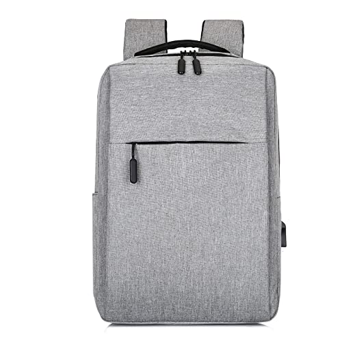 Elonglin Laptop Backpack 15.6" Travel Business Work Bag Water Resistant Daypack with USB Charging Port Grey - color: Grey