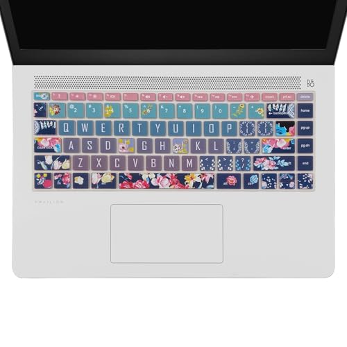 Keyboard Cover for HP 14" Laptop/HP Pavilion x360 14M-BA/CD 14M-DH 14-BF 14-cm 14-CF 14-DF 14-dk 14-DS 14-dq 14-FQ Series, 14-dq0020nr/dq0030nr, 14-fq1025nr/fq0033dx, Red Flower - color: Red Flower