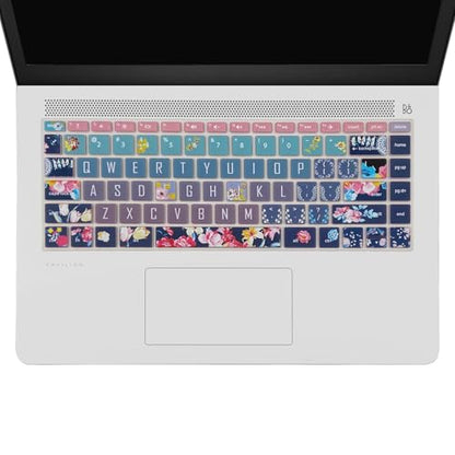 Keyboard Cover for HP 14" Laptop/HP Pavilion x360 14M-BA/CD 14M-DH 14-BF 14-cm 14-CF 14-DF 14-dk 14-DS 14-dq 14-FQ Series, 14-dq0020nr/dq0030nr, 14-fq1025nr/fq0033dx, Red Flower - color: Red Flower
