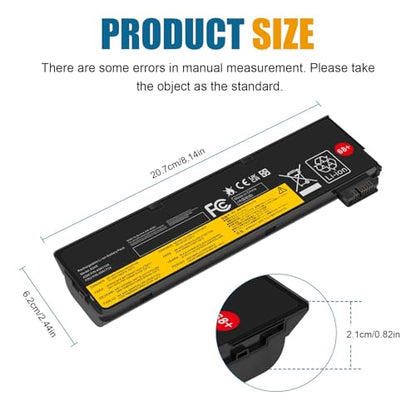 ASUNCELL 48WH Battery 68+ for ThinkPad T440 T450 T460 T460P T470P T550 T560 X240 X250 X260 X270 L450 L460 L470 P50S W550s 0C52861 0C52862 Series 45N1125 45N1126 45N1127 45N1128 45N1129 - size: T440 8.86 * 3.15 * 1.38 in