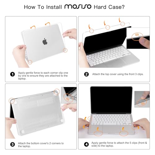 MOSISO Compatible with MacBook Neo Case 13 inch 2026 A3404 A18 Pro Chip | 4 in 1 Kit Precision Fit Crack & Scratch Resistant Protective Hard Shell Case Cover, Crystal Indigo - color: Crystal Indigo