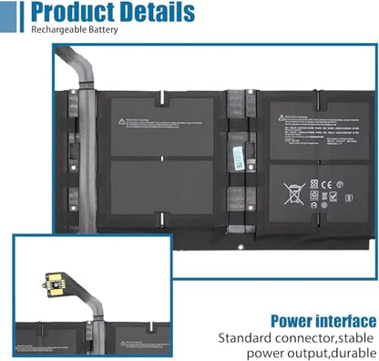 45.8Wh G3HTA057H Laptop Battery Replacement for Microsoft Surface Laptop 3 13 Core i5-1035G7 15-Inch 1872 1873 Surface Laptop 4 1953 1979 15-Inch Series G3HTA058H G3HTA053H 7.58V 6041mAh - size: 11.81*3.98*0.28 inch G3HTA057H