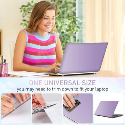 15-15.6 inches Netbook Laptop Skin Sticker Decal Reusable Cover Protector for 11.6 12 13 13.3 14 15 15.4 Notebook Chromebook Easy to Apply and Remove, Scratch-Resistant Waterproof I Lilac Purple - color: Lilac Purple