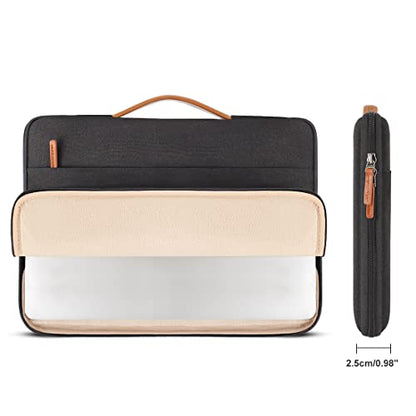 DOMISO Laptop Case Sleeve Protective Cover Compatible with MacBook Air 13 M4 M3 M2,MacBook Pro M2 M1,iPad Air/Pro,13 inch Dell,Lenovo, HP,Asus,Waterproof Computer Cases Bag with Handle,Black - color: Black, size: 13" for MacBook Air/Pro