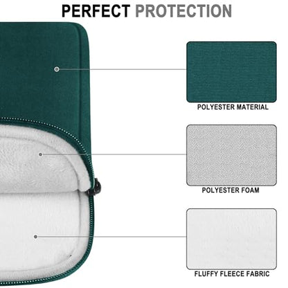 Laptop Case 14 Inch, Water Resistant Traveling Computer Cover with Handle, Shockproof Protective Carrying Laptop Sleeve Compatible for 14 Inch MacBook Air/Pro, HP, Dell, Lenovo, Cyan - color: Cyan, size: 14 Inch