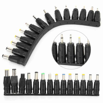 28Pcs DC Power Adapter Tips 5.5x2.1mm - Universal Charging Conversion Head Replacement Power Connector for Laptop
