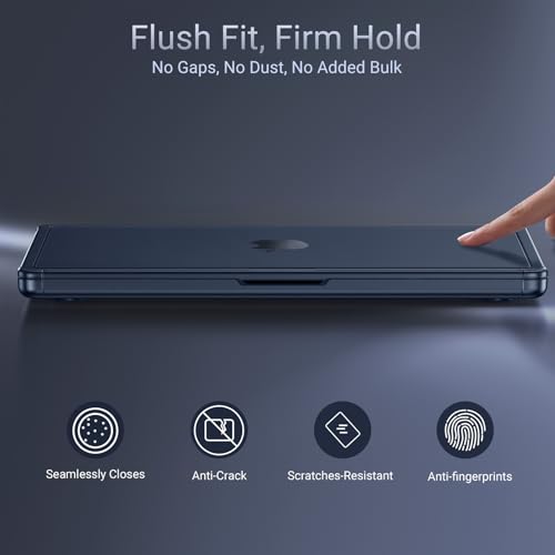MOSISO Compatible with MacBook Pro 14 inch Case M5 M4 M3 M2 M1 2026-2021 | Enhanced Shock-Absorbing Perimeter Matte Hard Case, A3427 A3426 A3434 A3112 A3185 A3401 A2918 A2992 A2779 A2442, Midnight - color: Midnight