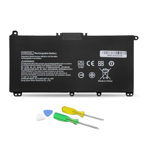 DJW HW03XL Battery Replacement for HP Pavilion 15-EG 15-EG0055NR 15-EG0067ST 15-EG0048NR 15-EH 15-EH1005NS 15-EH0177NG 15-EH0006NX 15T-EG 15Z-EH 17-CN 17-CP Series L96887-421 L96887-AC1 L96887-2B1 - size: HW03XL
