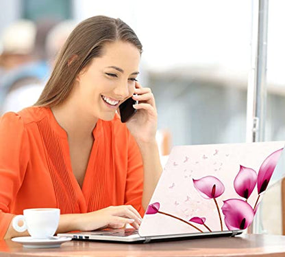 Laptop Notebook Skin Sticker Cover Decal Fits 12 13 13.3 14 15 15.4 15.6 inch Laptop Protector Notebook PC | Easy to Apply, Remove and Change Styles (Calla Lily) - color: Calla Lily