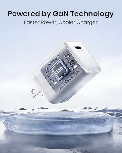 30W Compact Wall Charger, USB C Charger Block with GaN III Tech, PD3.0 PPS QC4.0 Fast Charging Foldable Power Adapter for iPhone 17 16 15, Galaxy, Pixel, iPad, AirPods(White with Cable, 2 Pack) - color: White, size: 2 Pack+Cables