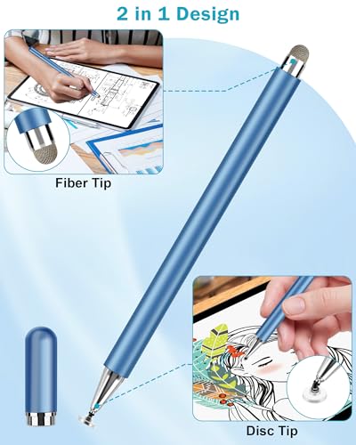 Stylus Pens for Touch Screens, 4 Pcs High Precision Disc Stylus with Magnetic Cap, 2 in 1 Stylus Pen Compatible with iPhone, iPad Pro, Mini, Air and Samsung Tablets - color: Multicolor