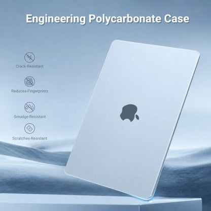 MOSISO Compatible with MacBook Pro 14 inch Case M5 M4 M3 M2 M1 2026-2021 | Ultra-Thin Seamlessly Closes Crack-Resistant Protective Hard Matte Shell&Keyboard Cover, Sky Blue Clear - color: Sky Blue Clear