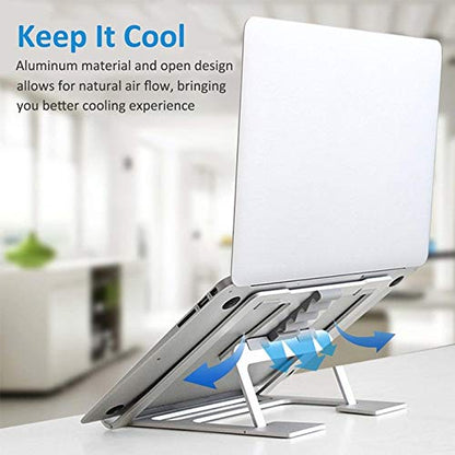 Folding Portable Laptop Stand Angle/Height Adjustable Aluminum Alloy Notebook Computer Bracket Heat Dissipation