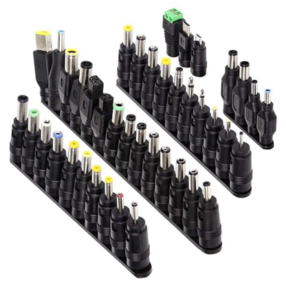41PCS Power Adapter Tips DC5.5x2.1mm 5.5x2.5mm Connector Kits for Laptop Charger Supply Convert Plug Jacks Notebook Repair Accessories