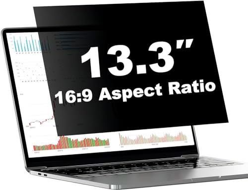 13.3 Inch Laptop Privacy Screen Shield for 16:9 Widescreen Computer Monitor | Anti-Glare Blue Light Privacy Filters; Anti Spy Privacy Screen Protector Film - size: 13.3 Inch (Diagonal) - 16:09 Aspect Ratio