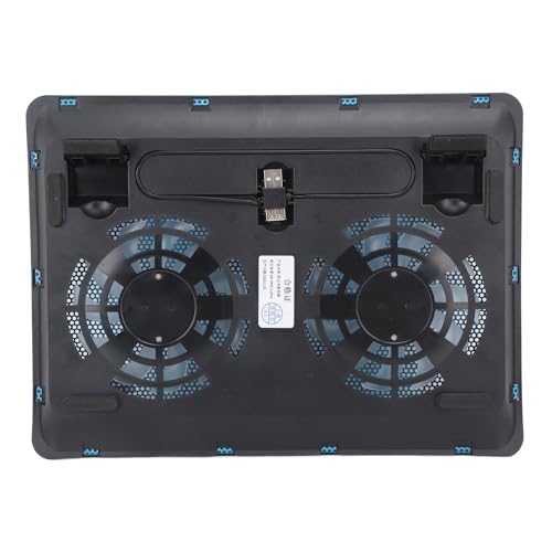SUNGOOYUE Laptop Cooling Pad, Dual High Performance Fans 15dB Quiet Ergonomic Adjustable Stand Premium Metal Mesh 1.5mm Aperture,for 17 Inch Laptop