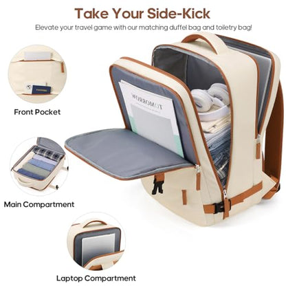 UKEIN Luggage Set with Backpack,Hardshell Carry On Luggage Airline Approved | 20inch Suitcase Set with 360° Smooth Spinner Wheels,TSA Lock,YKK Zippers,Lightweight 3 Piece,Polycarbonate - color: Beige, size: Carry On 3 Piece Set (20inch)