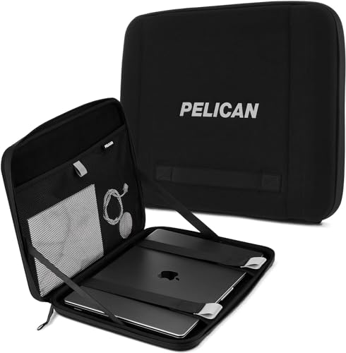 Pelican Adventurer Laptop Bag/Case with Secure Zip Lock (14.2 Inch) - Black | Scratchproof, Waterproof, and Heavy Duty Laptop Sleeve with Elastic Carrying Handle for All Laptops from 12 to 14.2 Inches - size: 14.2 Inch - Adventurer Series