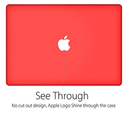 UESWILL Matte Hard Shell Case Cover Compatible with MacBook Pro (Retina, 13 inch, Early 2015/2014/2013/Late 2012), Model A1502/A1425, No CD-ROM, No USB-C, Red - color: Red, size: MacBook Pro 13" Retina A1502/A1425