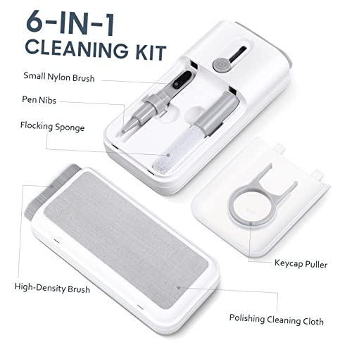 Angoily 2sets Electronic Cleaning Kit with Cleaning Brush Pen Wiper Key Cap Puller Portable Spray Bottle for Headphones Keyboards Laptops Phones Pc Monitors