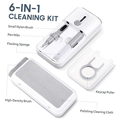 Angoily 2sets Electronic Cleaning Kit with Cleaning Brush Pen Wiper Key Cap Puller Portable Spray Bottle for Headphones Keyboards Laptops Phones Pc Monitors