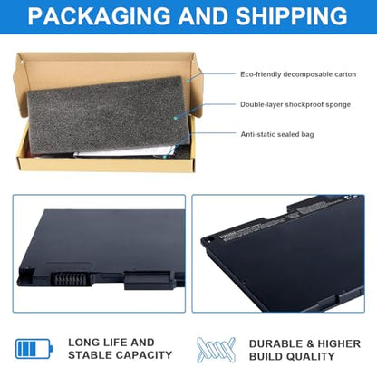 ASUNCELL CS03XL Battery for HP Elitebook 840 850 755 745 G3 G4 ZBook 15u G3 G4 Series 46Wh - size: 11.4*5.98*0.2inch CS03XL