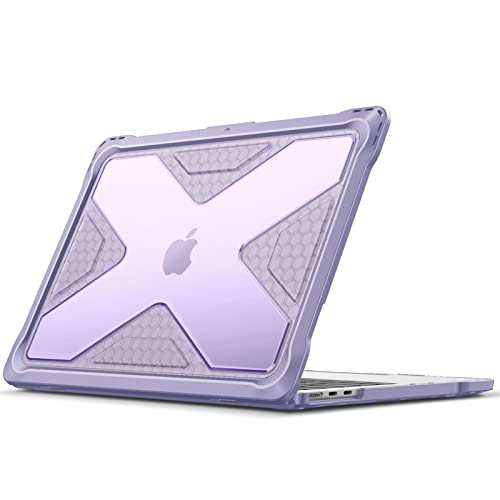 Fintie Case for MacBook Air 13.6 Inch A3449 A3240 A3113 A2681 (2022 2023 2024 2025 2026 Release) - Heavy Duty Rugged Hard Shell Case Cover for MacBook Air 13 Inch M2 M3 M4 M5 Chip, Lilac - color: Lilac