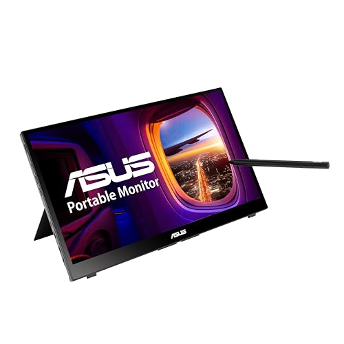 ASUS ZenScreen Ink 14” 1080P Portable Touchscreen Monitor (MB14AHD) - Full HD, IPS, 10-point touch, Stylus Pen (MPP 2.0), Eye Care, USB Type-C, Micro HDMI, Kickstand, Tripod Mountable, 3-Year Warranty - style: 14" Stylus Pen MPP 2.0 Touch Screen