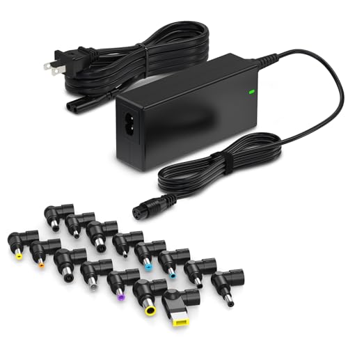 Belker 45w 65w Universal Laptop Charger with 15 Tips | AC Power Adapter for Hp Dell Acer Asus Lenovo IBM Toshiba Compaq Samsung Sony Fujitsu Notebook Ultrabook Power Supply - size: 65W Standard