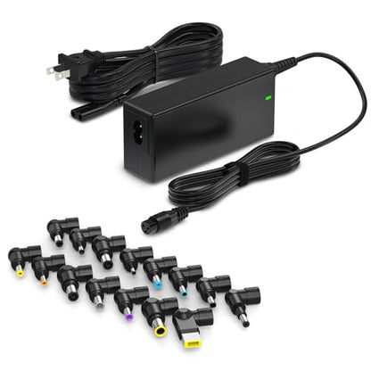 Belker 45w 65w Universal Laptop Charger with 15 Tips | AC Power Adapter for Hp Dell Acer Asus Lenovo IBM Toshiba Compaq Samsung Sony Fujitsu Notebook Ultrabook Power Supply - size: 65W Standard