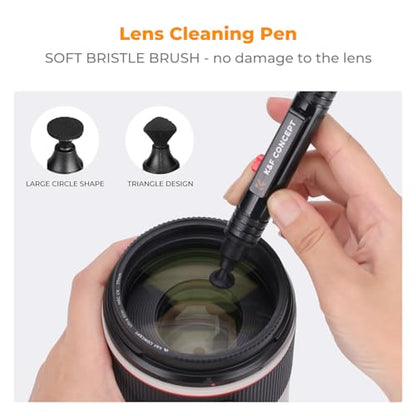 K&F CONCEPT 15 in 1 Camera Pro Cleaning Kit for DSLR and Sensitive Devices | 60ml Purified Water, Strong Blower, Multifunctional Pen, Portable Cloth, Camera Accessories and Photography Accessori,MK04