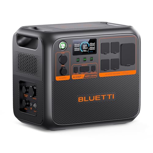 BLUETTI AC200PL Portable Power Station 2304Wh 2400W LiFePO4 Solar Generator | Expandable to 8448Wh w/ 4 AC Outlets (3600W Power Lifting), 30A TT30 Output, Battery Backup for RV, Camping, Home Use - style: BLUETTI AC200PL