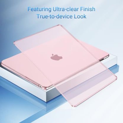 MOSISO Compatible with MacBook Air 15 inch Case M5 M4 M3 M2 2026 2025-2023 | Model A3448 A3241 A3114 A2941, Scratch-Resistant Ultra-Thin Protective Hard Shell Case Cover, Rose Pink - color: Rose Pink