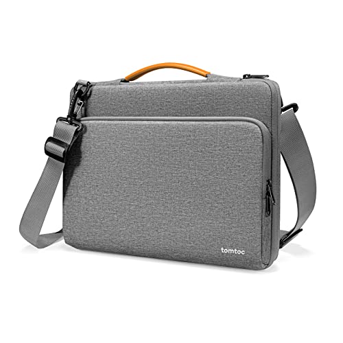 tomtoc 360 Protective Laptop Shoulder Bag for 15-inch 2026 MacBook Air M5 A3448, M4/M3/M2 A3241 A3114 A2941, 15" Dell XPS & Microsoft Surface Laptop 7/6/5, Water-Resistant Laptop Accessory Sleeve Case - color: Gray, size: 15-inch for New MacBook Air