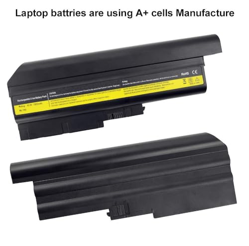 LQM® 40Y6797 Laptop Battery for Lenovo IBM ThinkPad T60 R60 | for IBM ThinkPad T40 T41 T41p T42 T43 R50 R50e R50p R51 R52 Lenovo notebooks IBM: 40Y6799, FRU 42T4504, FRU 42T4513, - color: T60
