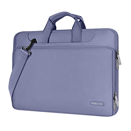 MOSISO 360 Protective Laptop Bag 13.3 inch, 13-14 inch Computer Bag Compatible with MacBook Air 13 inch/Pro 13 inch/Pro 14 inch,HP,Dell,Notebook, Laptop Carrying Case with Strap&Handle, Lavender Gray - color: Lavender Gray, size: 13.3 inch