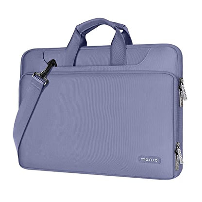 MOSISO 360 Protective Laptop Bag 13.3 inch, 13-14 inch Computer Bag | Compatible with MacBook Air 13 inch/Pro 13 /Pro 14, HP,Dell,Notebook, Laptop Carrying Case with Strap&Handle, Lavender Gray - color: Lavender Gray, size: 13.3 inch