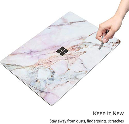 Cover Skin Decal Sticker for 2023 Microsoft Surface Laptop Go 3/ Laptop Go 2/ Laptop Go 12.4", Easy Apply, Anti-Scratch, Residue Free Vinyl Skin [Cracked Marble] - color: Cracked Marble, size: Surface Laptop Go 3/2/1