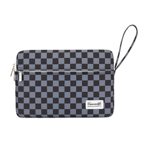 Canvaslife Laptop Sleeve Case Cover with Pocket for MacBook Pro 14 inch and 14 inch-14.4 inch HP, Lenovo, Dell, ASUS, Acer Notebook Computer (Black Checker) - color: New Black Checker, size: 14 inch / 14.0 inch